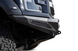 Ford F-150 Raptor Bumper - Front - Addictive Desert Designs - Stealth Fighter with Winch Mount - Hammer Black Powder Coat finish with Satin Black Panels - `17-`18